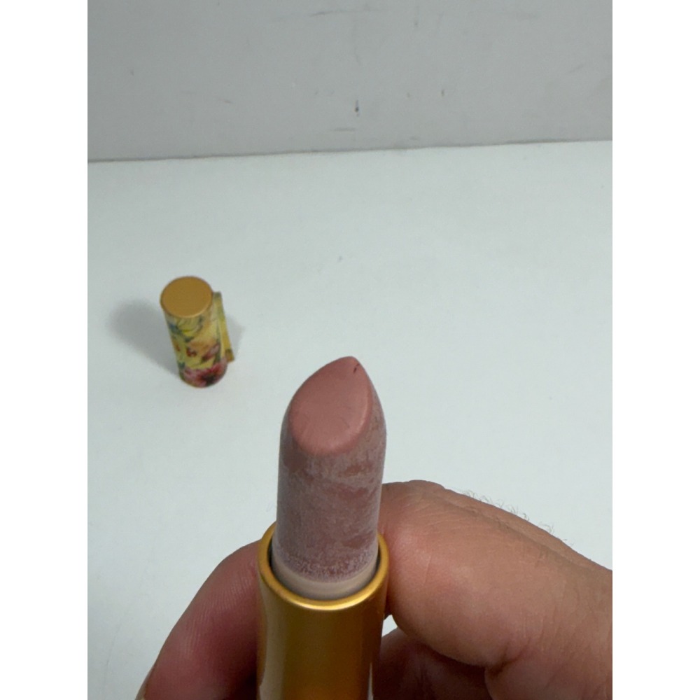 MAC Guo Pei Lustre Lipstick Zenith Nude Pink Limited Edition Floral Gold‎ Tube - Picture 5 of 7